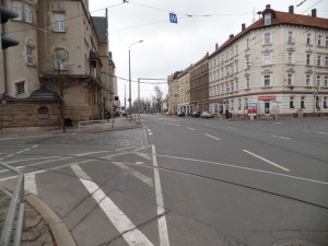 Georg-Schumann-Straße aus Richtung Linkelstraße